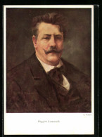 Künstler-AK Ruggiero Leoncavallo, Portrait Des Komponisten  - Artistas