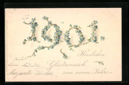AK Jahreszahl 1901 Aus Vergissmeinnicht  - Autres & Non Classés