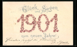 AK Jahreszahl 1901 Aus Blüten Zum Neuen Jahre  - Other & Unclassified