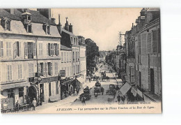 AVALLON - Vue Perspective Sur La Place Vauban Et La Rue De Lyon - Très Bon état - Avallon