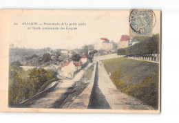 AVALLON - Promenade De La Petite Porte Et L'Ecole Communale Des Garçons - Très Bon état - Avallon