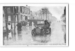 CHOISY LE ROI - Janvier 1910 - Automobile Dans L'eau - Très Bon état - Choisy Le Roi