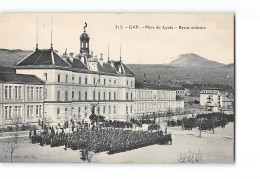 GAP - Place Du Lycée - Revue Militaire - Très Bon état - Gap