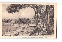 JUAN LES PINS - La Plage Et La Terrasse Du Casino Vues De La Pinède - Très Bon état - Juan-les-Pins