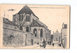 CHENNEVIERES - L'abside De L'Eglise Et Rue De La Mairie - Très Bon état - Chennevieres Sur Marne