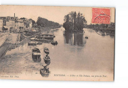 PONTOISE - L'Oise Et L'Ile Pothuis, Vue Prise Du Pont - état - Pontoise