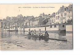 PONTOISE - Le Quai Du Pothuis Et Le Château - état - Pontoise