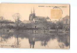 MOUZON - Les Bords De La Meuse Et La Cathédrale - état - Autres & Non Classés