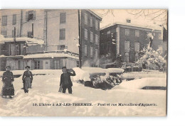 L'Hiver à AX LES THERMES - Pont Et Rue Marcailhou D'Aymeric - Très Bon état - Ax Les Thermes