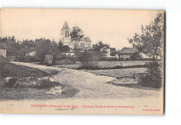 CHAVANGES - Abside De L'Eglise Et Route De Montmorency - Très Bon état - Autres & Non Classés