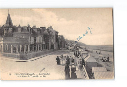 VILLERS SUR MER - Les Planches Et La Route De Trouville - Très Bon état - Villers Sur Mer