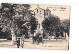 AUBAZINE - L'Eglise Et La Place - Très Bon état - Other & Unclassified