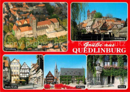 72738704 Quedlinburg Fliegeraufnahme Schlossberg Breite-Strasse Rathaus Roland Q - Autres & Non Classés