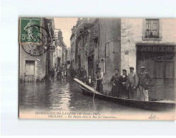 ORLEANS : Inondations De La Loire 1907, En Bateau Dans La Rue Des Charretiers - Très Bon état - Orleans