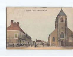 BOYNES : Eglise Et Place Du Marché - état - Sonstige & Ohne Zuordnung