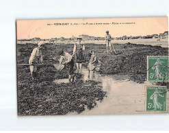 PORNICHET : La Plage à Marée Basse, Pêche à La Crevette - Très Bon état - Pornichet