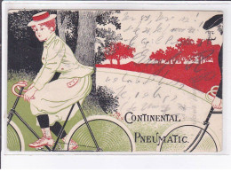 PUBLICITE: Continental Pneumatic, Cyclisme, Femme Sur Vélo - état - Publicité