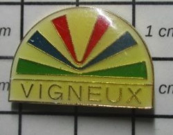 416c Pin's Pins / Beau Et Rare / VILLES / VIGNEUX En Bretagne Ou Sur Seine ? - Steden
