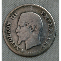 FRANCE NAPOLEON III- 20 Centimes  1860 BB Strasbourg (3) TB Cote 20€ - Altri & Non Classificati
