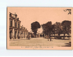 ARGENTAN : Jardin Et Place De La Gare - état - Argentan