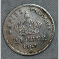 FRANCE NAPOLEON III - Lot 20 Centimes 1867 BB Et 1867 A - Otros & Sin Clasificación