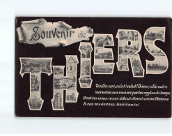 THIERS : Carte Souvenir - état - Thiers