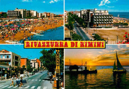 72735046 Rimini Strand Hotels Strassenpartie Sonnenuntergang Am Meer Rimini - Autres & Non Classés