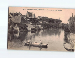 BEAUMONT SUR SARTHE : Vue Prise Du Pont Romain - état - Beaumont Sur Sarthe