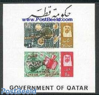 Qatar 1965 GEMINI VI & VII IMP. BLOC, Mint NH, Science - Sport - Transport - Various - Telecommunication - Olympic Gam.. - Télécom