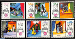 Ras Al-Khaimah 1969 Operas 6v, Mint NH, Nature - Performance Art - Birds - Music - Theatre - Musique