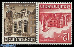 Germany, Empire 1940 3Pf+12Pf Tete-beche Pair From Booklet, Mint NH - Zusammendrucke