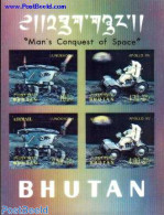 Bhutan 1971 Apollo XV S/s, Mint NH, Transport - Various - Space Exploration - Other Material Than Paper - 3-D Stamps - Fouten Op Zegels