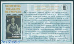 Norfolk Island 2000 Olymphilex S/s, Mint NH, Sport - Olympic Games - Swimming - Philately - Natación