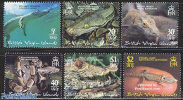 Virgin Islands 2002 Reptiles 6v, Mint NH, Nature - Crocodiles - Reptiles - Snakes - British Virgin Islands