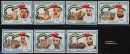 United Arab Emirates 1984 National Day 7v, Mint NH, History - Science - Transport - Politicians - Chemistry & Chemists.. - Química