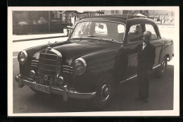 Foto-AK Auto, Mercedes-Benz 180, Kfz-Kennzeichen E-PJ 94  - Passenger Cars