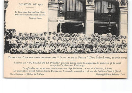 PARIS - Gare Saint Lazare - Vacances De 1904 - Départ De L'une Des Colonies Des Pupilles De La Presse  - Très Bon état - Metro, Stations