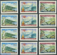 Hungary 1968 Balaton Lake 12v From Booklets, Mint NH, Nature - Sport - Transport - Various - Wine & Winery - Sailing -.. - Ongebruikt