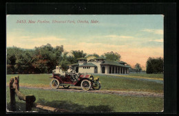 AK Omaha, Auto Im Elmwwod Park, New Pavilion  - Passenger Cars