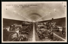 AK Liverpool, Auto-Verkehr Im Mersey Tunnel  - Passenger Cars