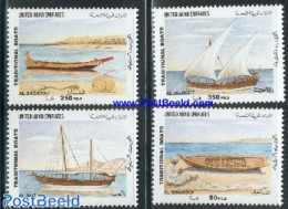 United Arab Emirates 2001 Tradional Boats 4v, Mint NH, Transport - Ships And Boats - Ships