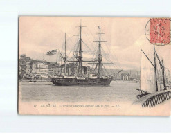 LE HAVRE : Croiseur Américain Entrant Dans Le Port - état - Porto