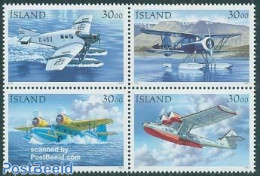 Iceland 1993 Aeroplanes 4v [+], Mint NH, Transport - Post - Stamp Day - Aircraft & Aviation - Neufs