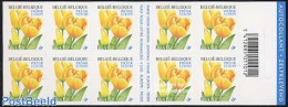 Belgium 2003 Yellow Tulip Booklet, Mint NH, Nature - Flowers & Plants - Stamp Booklets - Ungebraucht