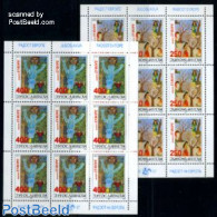 Yugoslavia 1987 European Joy 2 Minishhets, Mint NH, History - Europa Hang-on Issues - Art - Children Drawings - Unused Stamps