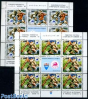 Yugoslavia 1992 Eur. Football 2 M/ss, Mint NH, History - Sport - Europa Hang-on Issues - Football - Unused Stamps