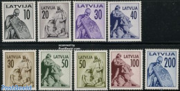 Latvia 1992 Definitives, Monuments 9v, Mint NH, Art - Sculpture - Sculpture