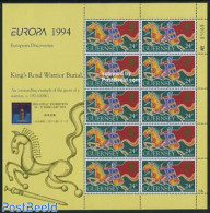 Guernsey 1994 Hong Kong 94 M/s, Mint NH, History - Nature - Europa (cept) - Knights - Horses - Guernsey