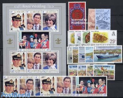 Guernsey 1981 Yearset 1981 (23v+1s/s), Mint NH, Various - Yearsets (by Country) - Non Classés