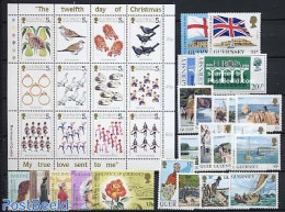Guernsey 1984 Yearset 1984 (23V+1m/s), Mint NH, Various - Yearsets (by Country) - Unclassified